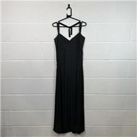 Savannah Miller Black Slip Dress / Size 12 / Long / Womens / Black / Polyester - 12 Regular