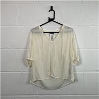 Whistles Ivory Viscose Blouse UK 12 EU 40 US 8 / Size UK 12, EU 40, US 8 / ...