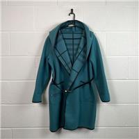 Mia Moda Women's Blue Polyester Overcoat / Size 6 / Womens / Blue / Polyester