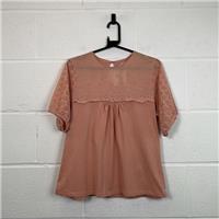 Papaya Pink Tunic Blouse Size 14 Round Neck Cotton / Size 14 / Womens / Pin...