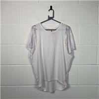 Papaya Top / Size M / Womens / White / Cotton Blend