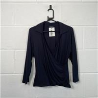 Lands' End Blouse / Size 10-12 / Womens / Black / Viscose Blend