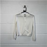 DKNY Ivory Cotton Blend Cardigan / Size 12 / Womens / Ivory / Cotton Blend