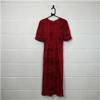 Whistles Red Bodycon Midi Dress / Size 4 / Midi / Womens / Red / Polyester - 4 Regular