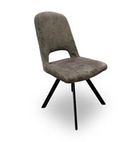Furniture Village Enterprise Swivel Dining Side Chair Chocolate Velvet NEW