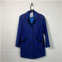 Women's Blue Pure New Wool Overcoat / Size 12 / Womens / Blue / Wool