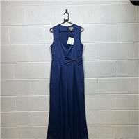 Lindy Bop Fit & Flare Blue Dress / Size 10 / Long / Womens / Blue / Polyester