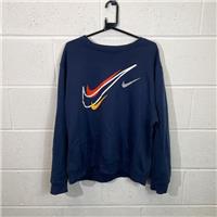 Nike Blue Crew Neck Pullover Sweatshirt Size L / Size L / Mens / Blue / Cot...