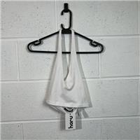 ASOS DESIGN Women's White Cropped Halter Tank Top / Size 8 / Womens / White...