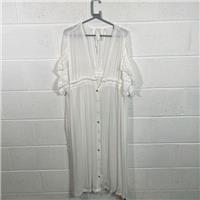 CUPSHE Women's White Maxi Dress - Casual Summer V-Neck / Size S / Long / Wo...