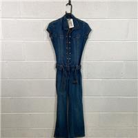 JLO by Jennifer Lopez Blue Cotton Blend Jumpsuit S Casual / Size S / Womens...