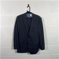 BOSS Wool Striped Suit / Size 52 / Mens / Blue / Wool - 52 Regular