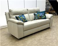 Furniture Village Nicoletti 'Pepino' 3 Seater Sofa Leather Torello 371 Ice NEW