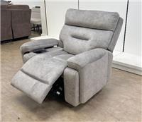 Furniture Village 'Cinemax' Armchair Media Marble Grey Velvet Power Recliner NEW