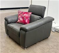 Furniture Village Nicoletti 'Galileo' Armchair Grigio Scuro Leather RRP £2100