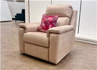 Furniture Village G Plan 'Thornbury' Chair Cream Velvet Power Recliner Headrest