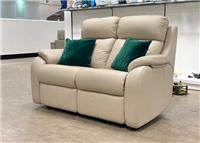 Furniture Village G Plan Kingsbury 2 Seater Sofa Stone Leather RRP £2700 | NEW