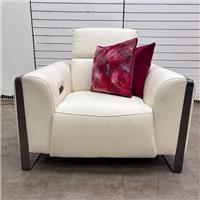 Furniture Village Gisella Chair Power Recliner Headrest Cotton Leather £1600