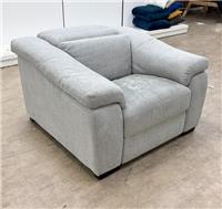 Furniture Village Nicoletti Galileo Light Grey Fabric Armchair Manual Headrest