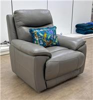 Furniture Village Sloane Armchair Leather Grey Elephant | RRP £900 NEW