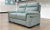 Furniture Village 'Serene' 2 Seater Sofa Baby Blue Fabric Comfort Story NEW