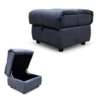 Furniture Village 'Link' Blue Fabric Footstool Bfa-Ori-R23 Storage RRP £345 NEW