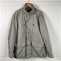 DKNY Men's XL Grey Military Jacket 100% Cotton Zip Pockets Casual Coat / Si... - XL Regular