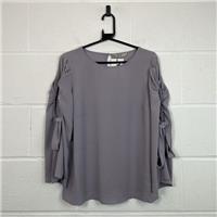 Tu Women's Purple Basic Blouse Size 14 Long Sleeve Round Neck / Size 14 / W...