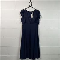 ASOS Dress / Size 14 / Midi / Womens / Blue / Polyester - 14 Regular