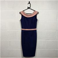 Paper Dolls Blue Pencil Dress / Size 10 / Knee Length / Womens / Blue / Cotton - 10 Regular