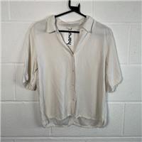 ARKET Beige Button-Up Collared Blouse, Size 16 / Size 16 / Womens / Beige