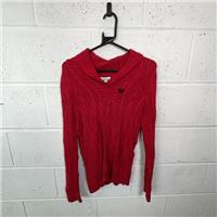 Croft&Barrow Red Cable-Knit Jumper Size / Size S / Womens / Red - S Regular