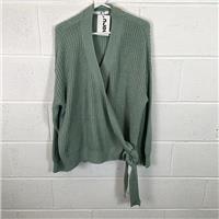 Wrap Cardigan / Size M / Womens / Green / Acrylic Blend