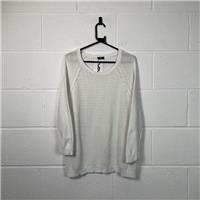 F&F Women's White Open-Knit Pullover Jumper / Size 12 / Womens / White / Cotton - 12 Regular