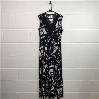 Marble Women's Black Maxi Dress V-Neck Sleeveless Summer Casual / Size M / ... - M Regular