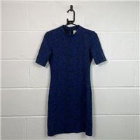 Topshop Blue Floral Shift Dress, Short Half Sleeve Casual / Size 10 / Short... - 10 Regular