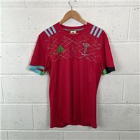 Adidas Red Geometric Casual Shirt / Size M / Mens / Red / Cotton - M Regular