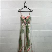 Dave & Johnny Women's Floral Maxi Dress V-Neck Satin Formal Gown / Size 12 ... - 12 Regular