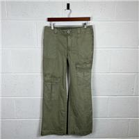 Free People Women's Cargo Trousers / Size 32 / Womens / Green / Cotton Blend