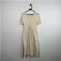 VILA Women's Maxi Dress / Size 38 / Midi / Womens / White / Cotton - 38 Regular