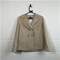 M&S Collection Beige Cotton Jacket Size 16 Casual Spring / Size 16 / Womens...