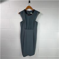 Reiss Grey Shift Dress / Size 12 / Knee Length / Womens / Grey / Polyester - 12 Regular