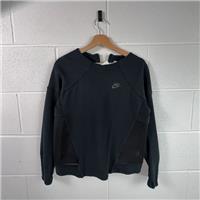 Nike Black Pullover Sweatshirt, Size S, Long Sleeve Cotton Blend Casual / S... - S Regular