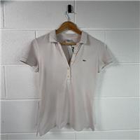 Lacoste Women's Basic White Polo Shirt Cotton Blend Size 38 / Size 10 / Wom...