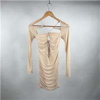 Oh Polly Dress / Size 8 / Short / Womens / Beige / Polyester