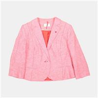 Classic Jacket / Size 16 / Womens / Pink / Linen