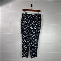 ICHI Women's Black Floral Trousers Casual Spring / Size 10 / Womens / Black...