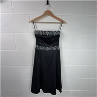 Amaranto Black Mini Dress - Size 8 / Size 8 / Knee Length / Womens / Black ... - 8 Regular