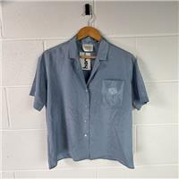 Country Casuals Women's Blue Polyester Button-Up Shirt / Size 36 / Womens /...