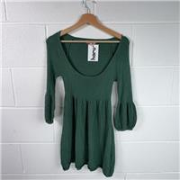 Lux Mini Dress / Size M / Short / Womens / Green / Acrylic Blend - M Regular